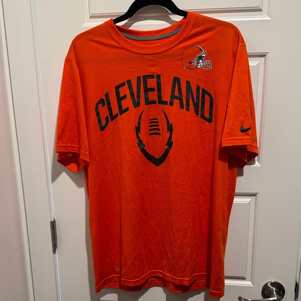 Nike Dri-Fit Orange Cleveland Brown Graphic Tee